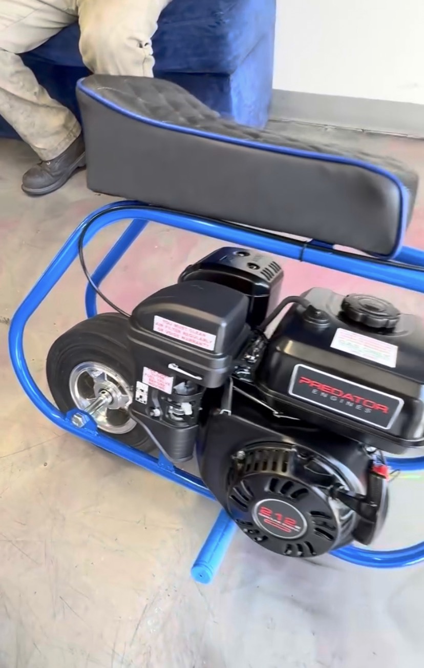 Volts Custom Blue Stretched Minibike - Image 6