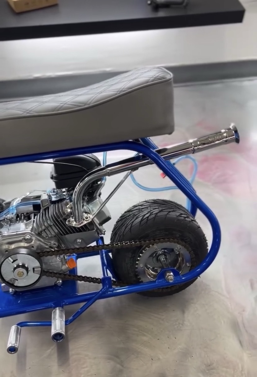 Volts Custom Mini Bike – Blue Edition - Image 5
